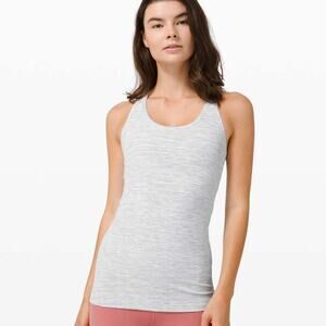 LULULEMON Cool Racerback Tank Space Nimbus Battleship Running Training Size 10